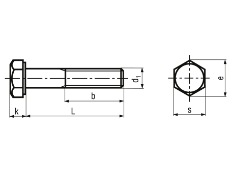 DIN 960 (drobnozwojne, niepełny gwint)